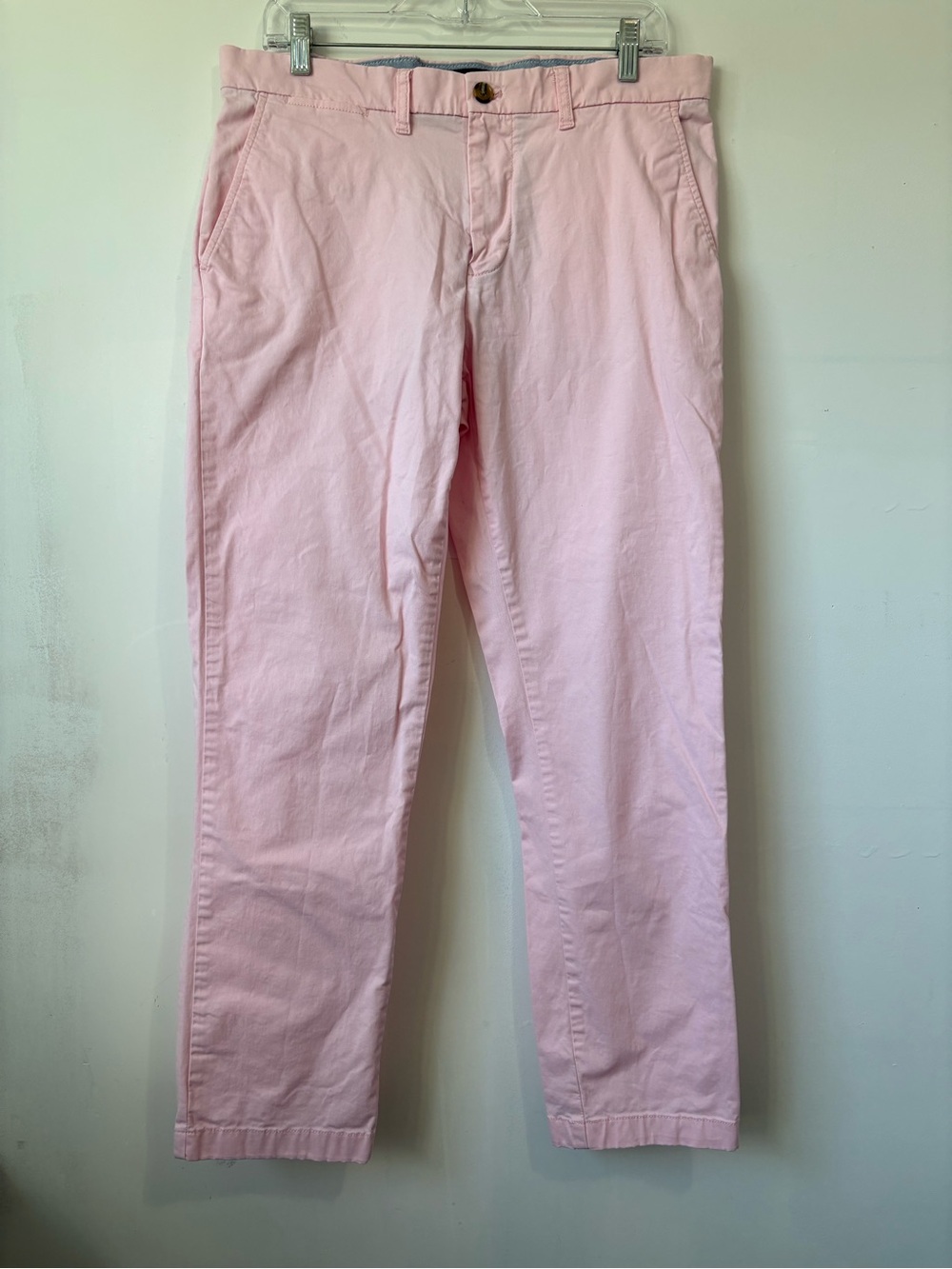 Men's Pink Chino Pants - Classic Straight Fit